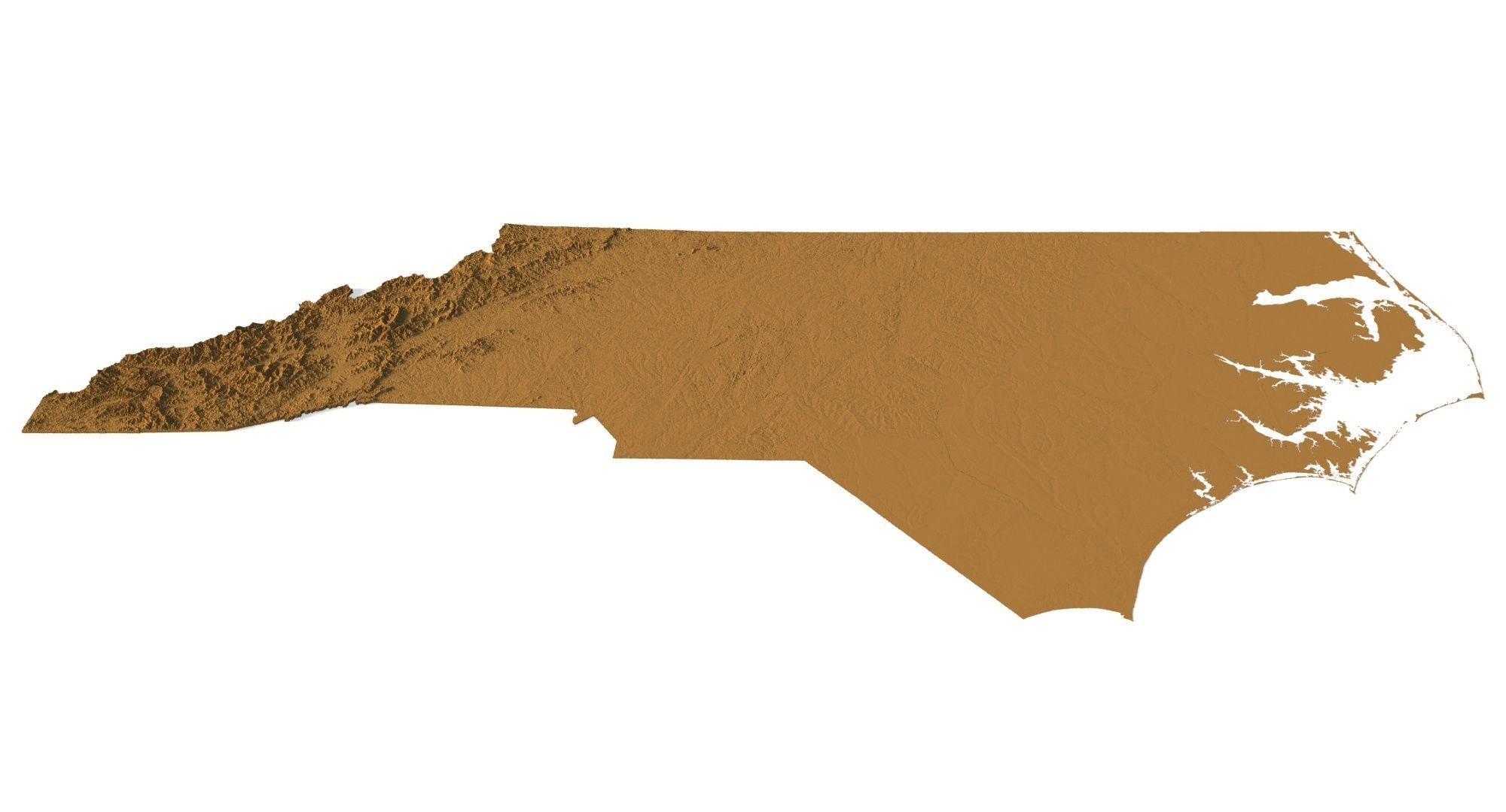 State of North Carolina STL model 3D Project 3D model 3D printable ...