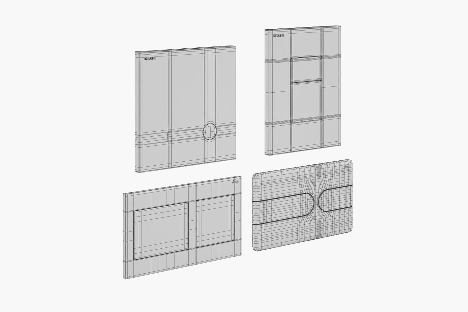 Public toilet accessories set 151 3D model CGTrader