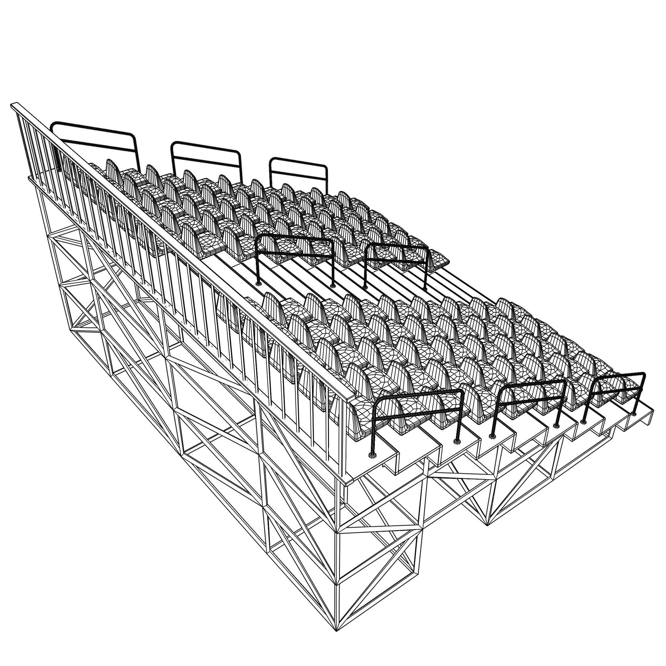 Bleachers 3D model CGTrader