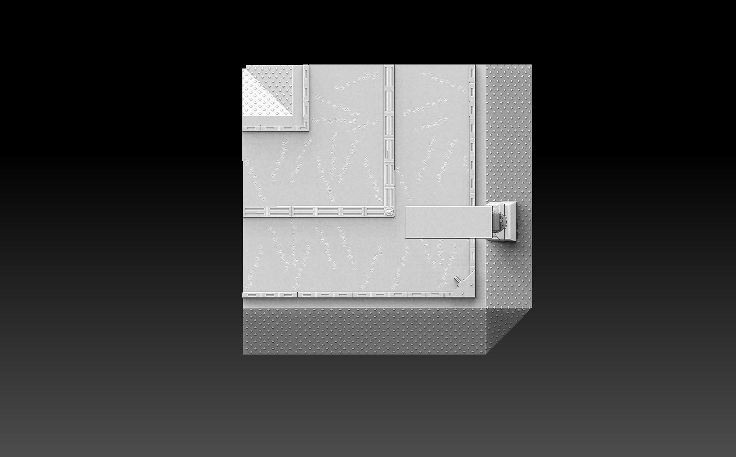 Modular Road Grid Streetlights And Crosswalks 3D model 3D printable ...