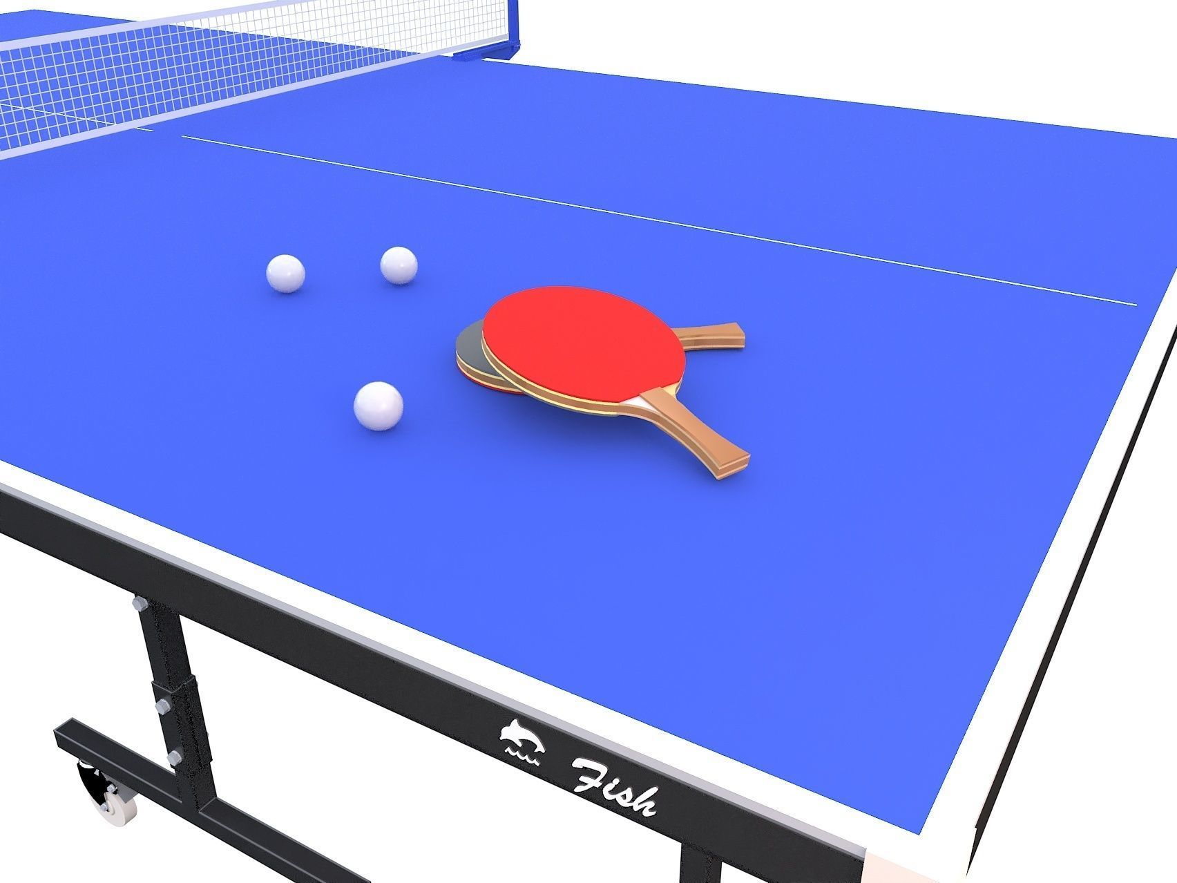 Table Tennis with paddles Ping pong 3D model CGTrader