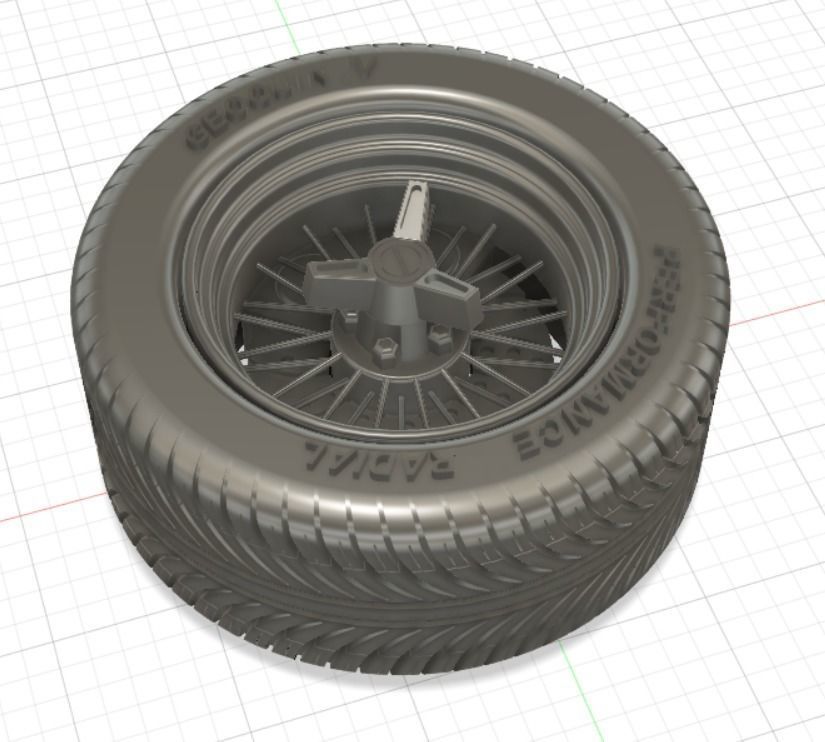 Wire Wheels 30 Spokes with Tires and Brakes for 3D Printing 3D model 3D printable CGTrader