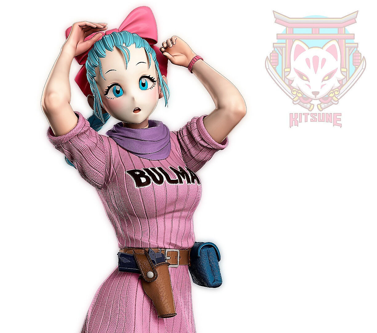 Bulma dragon ball xenoverse character art 3D model 3D printable CGTrader