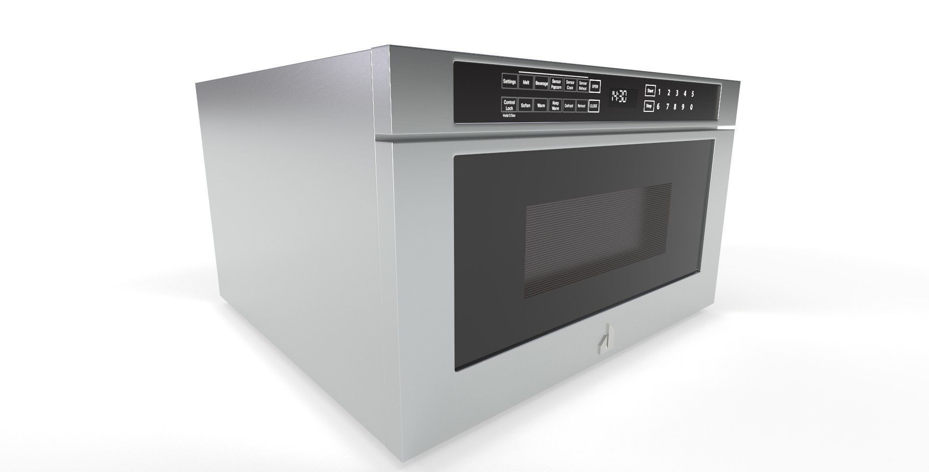 Jenn Air 24 Inch Under Counter Microwave Oven with Drawer Design 3D