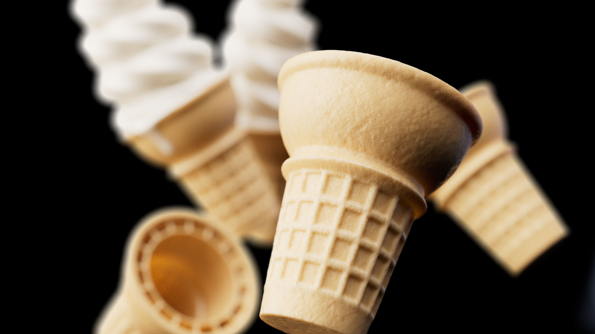 Ice Cream Soft Serve Cone 3D model CGTrader
