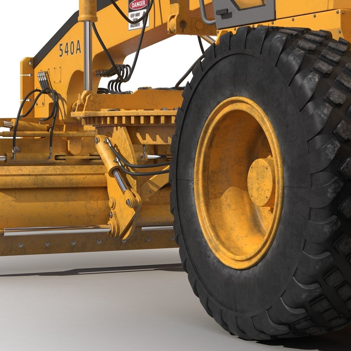 Road Grader 3D model CGTrader