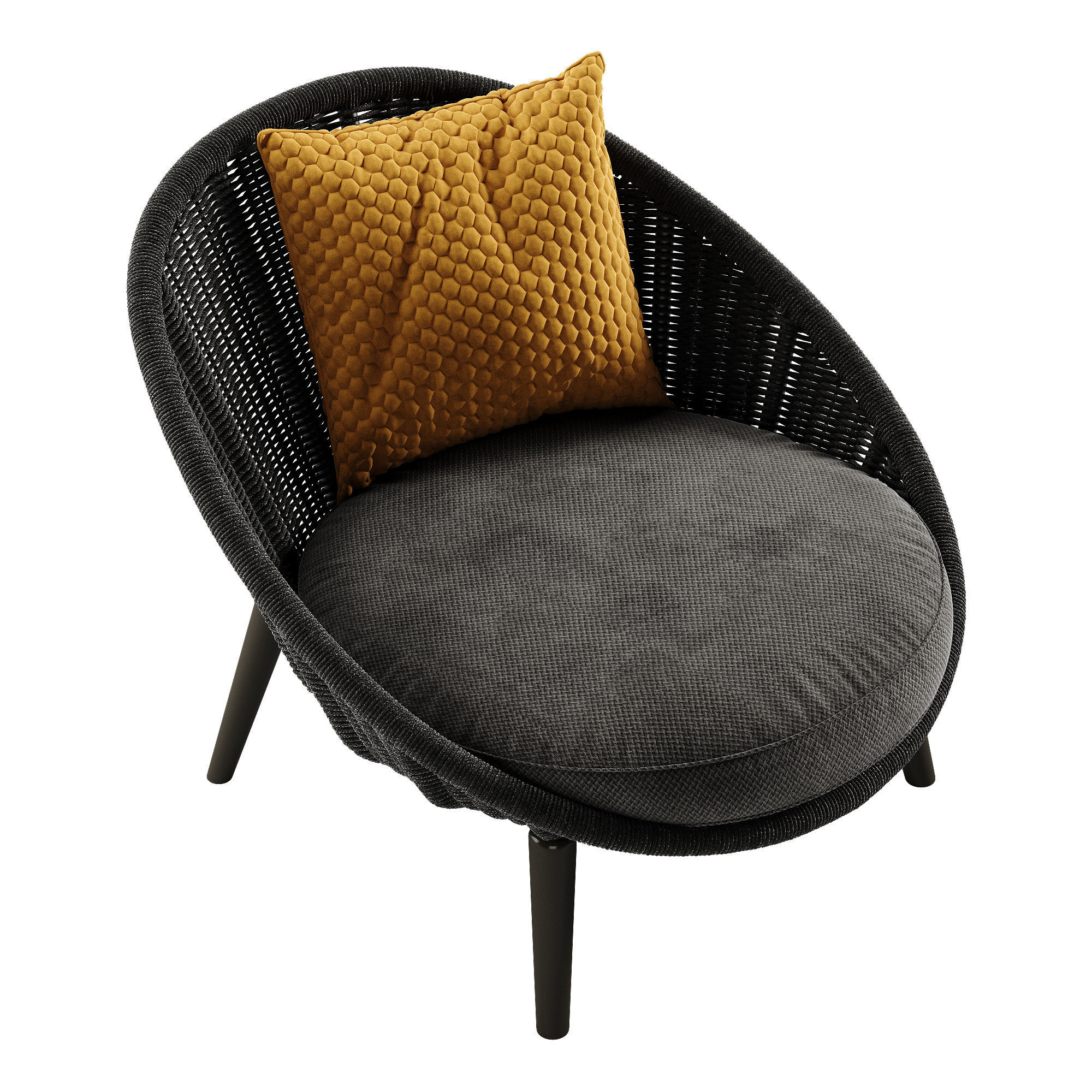 Minotti Lido Cord armchair 3D model CGTrader