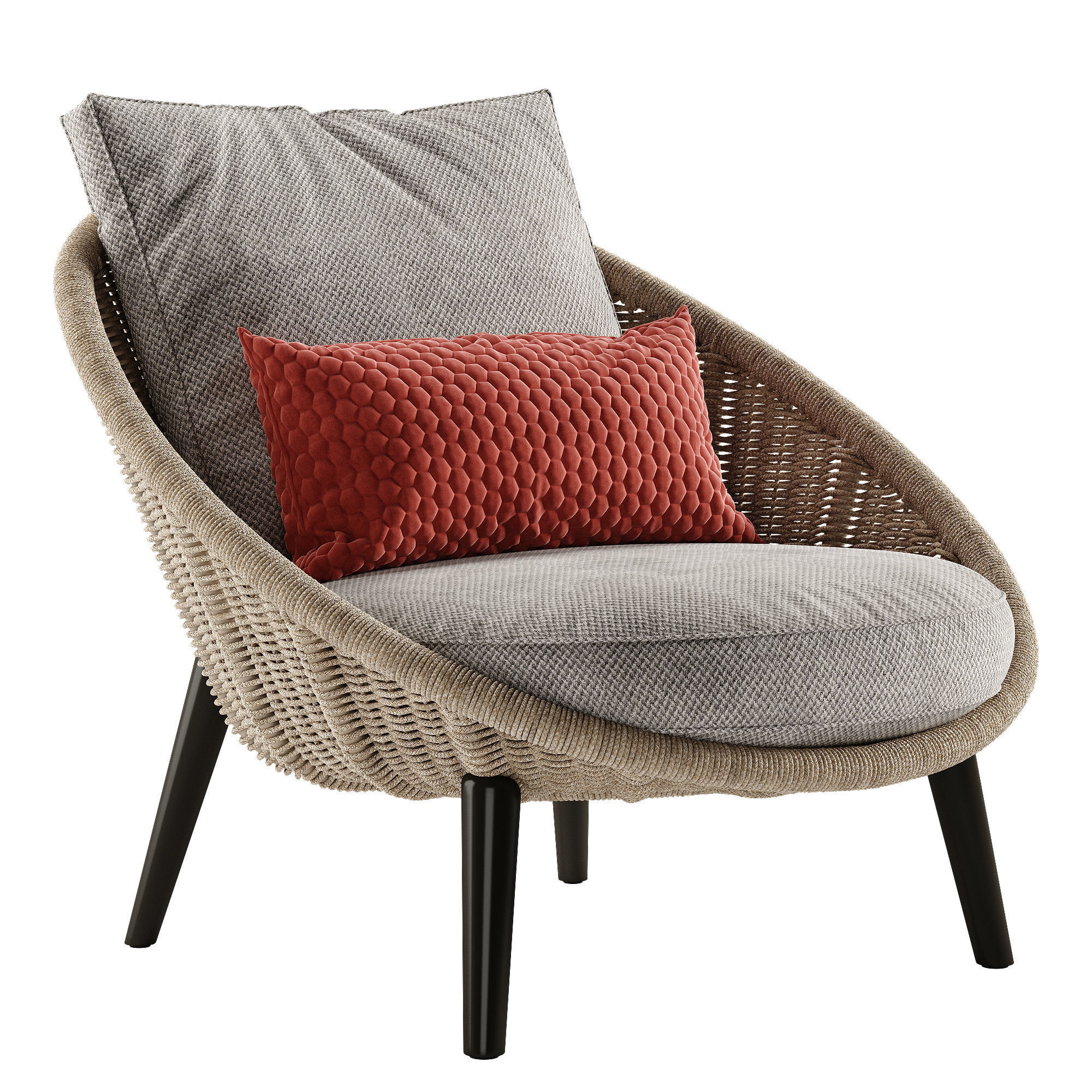 Minotti Lido Cord armchair 3D model CGTrader