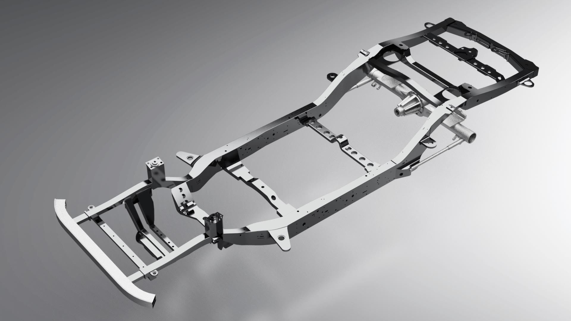 Toyota Land Cruiser Prado Chassis Frame 3D model CGTrader