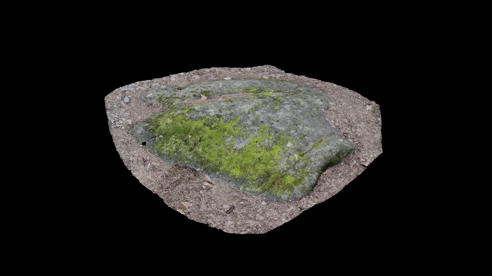 4 types of Moss Rock set 3D model CGTrader