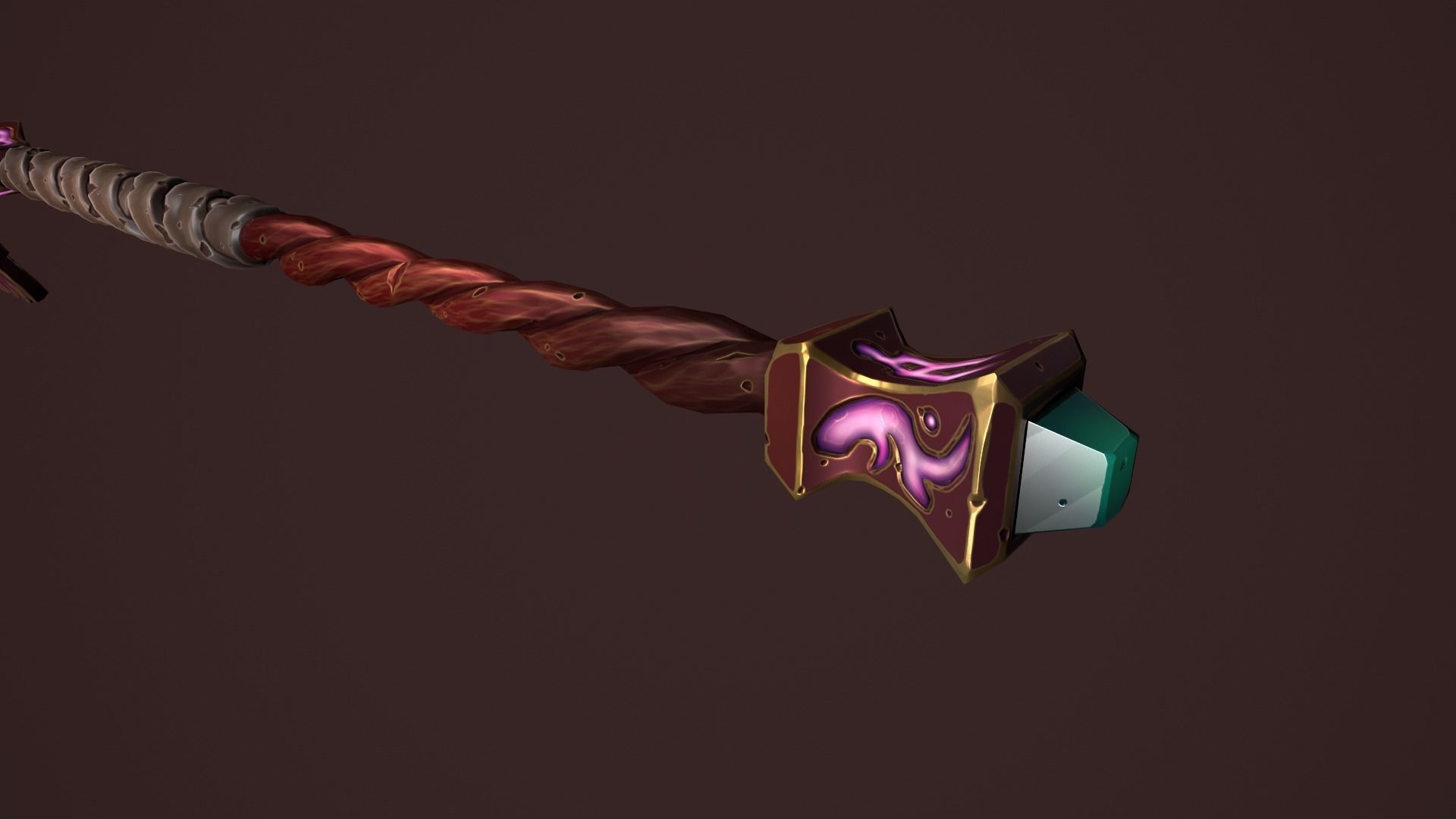 3D model Rune staff VR / AR / lowpoly CGTrader