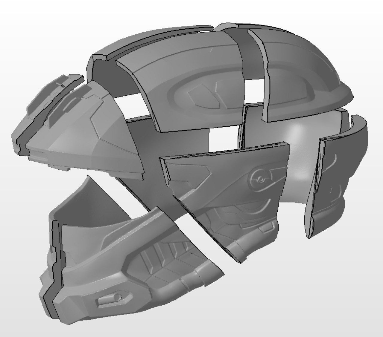 printable scifi Halo Recon helmet wargaming 3D model 3D printable ...
