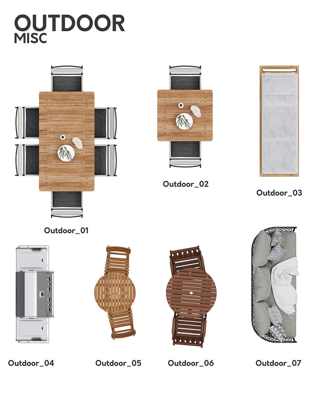 2D Floor Plan Furniture Top View PSD MORE than 300 cutouts 3D model CGTrader