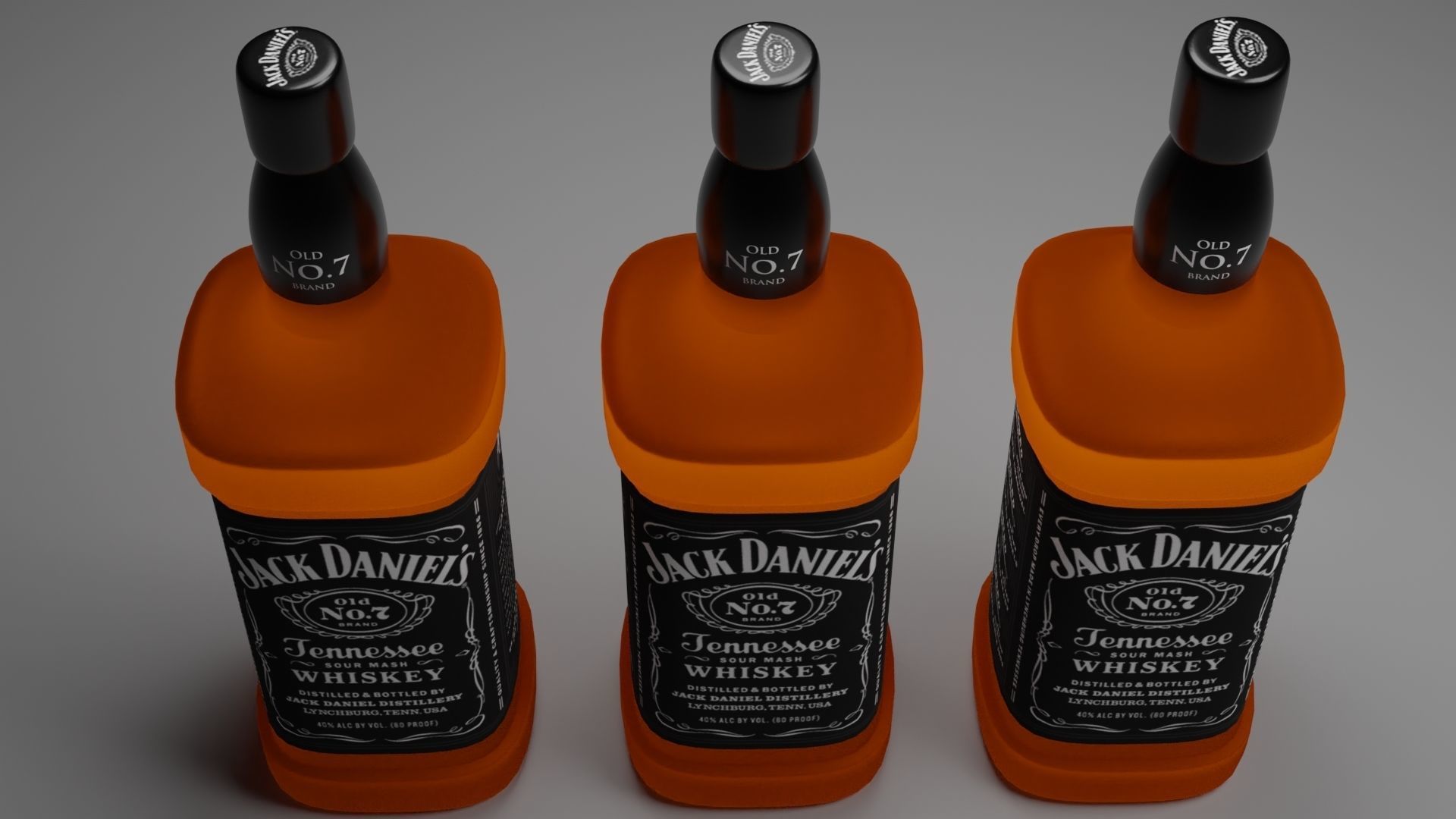 Jack Daniels Whiskey bottle model 3D model | CGTrader
