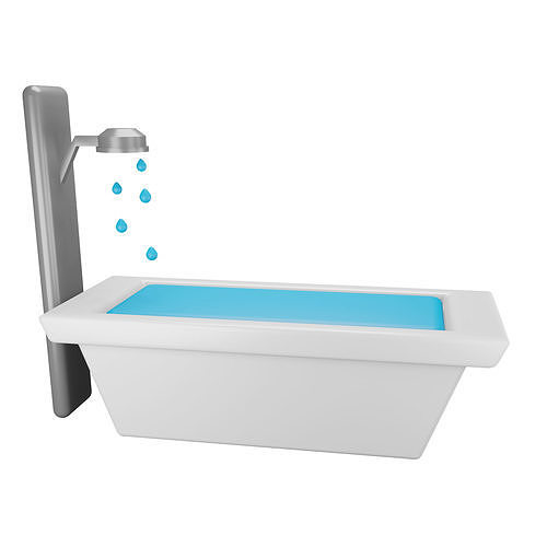3D model bathup and shower VR / AR / low-poly | CGTrader
