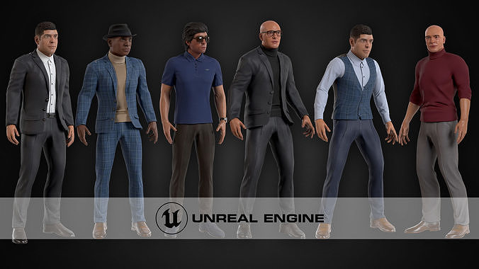 3D Model Collection Businessman Bundle VR / AR / low-poly | CGTrader