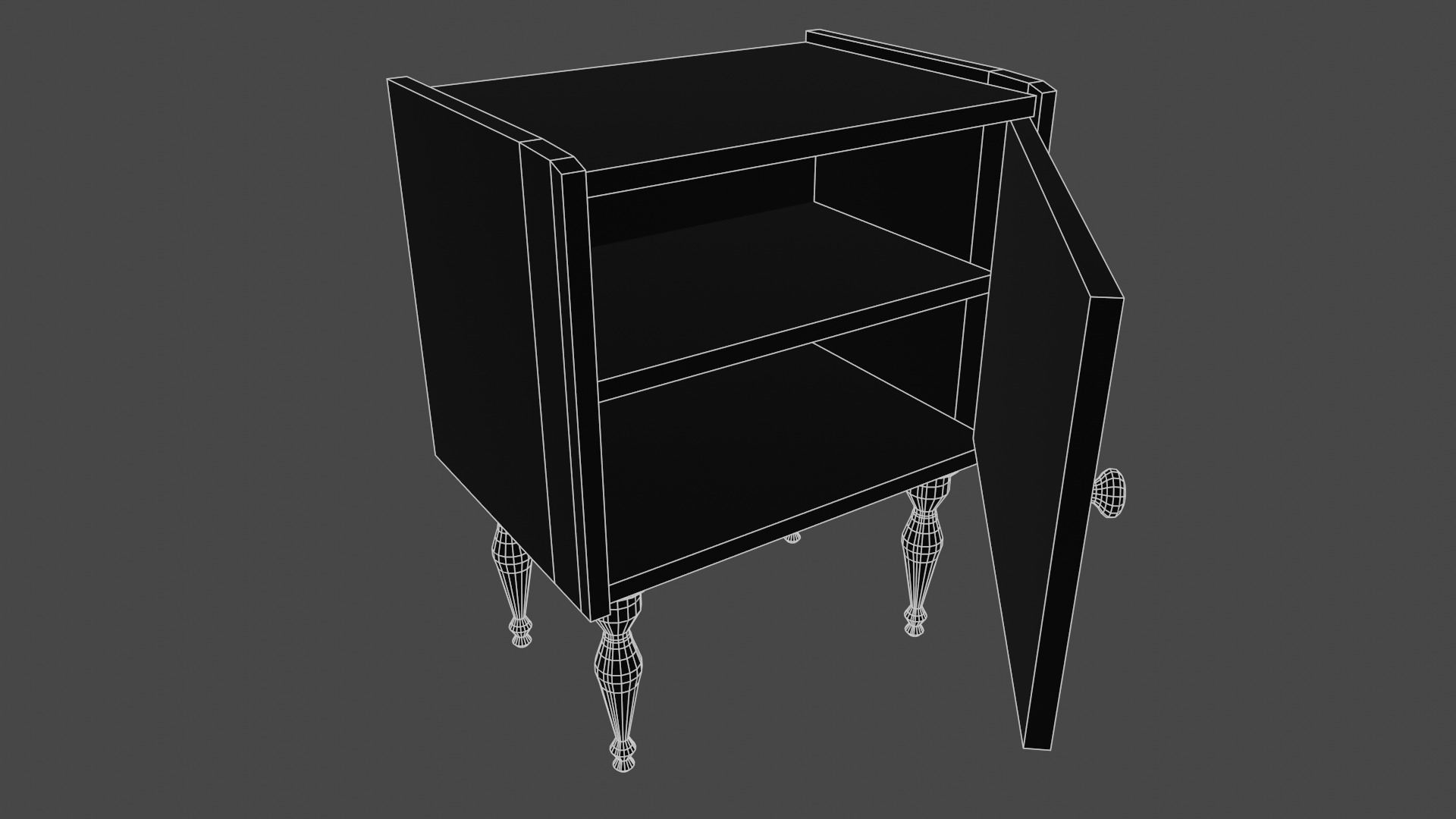 3D model Wood Bed Side Table VR / AR / lowpoly CGTrader