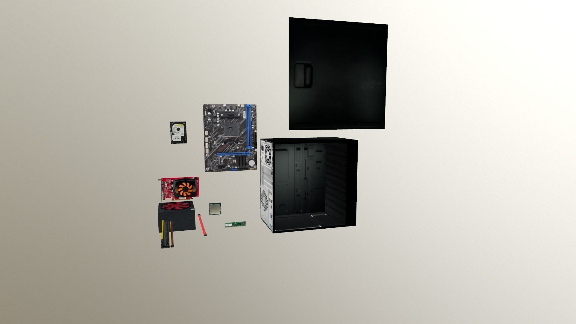 Computer Parts Model Pack 3D model PSX style Computer Parts VR / AR / low-poly | CGTrader