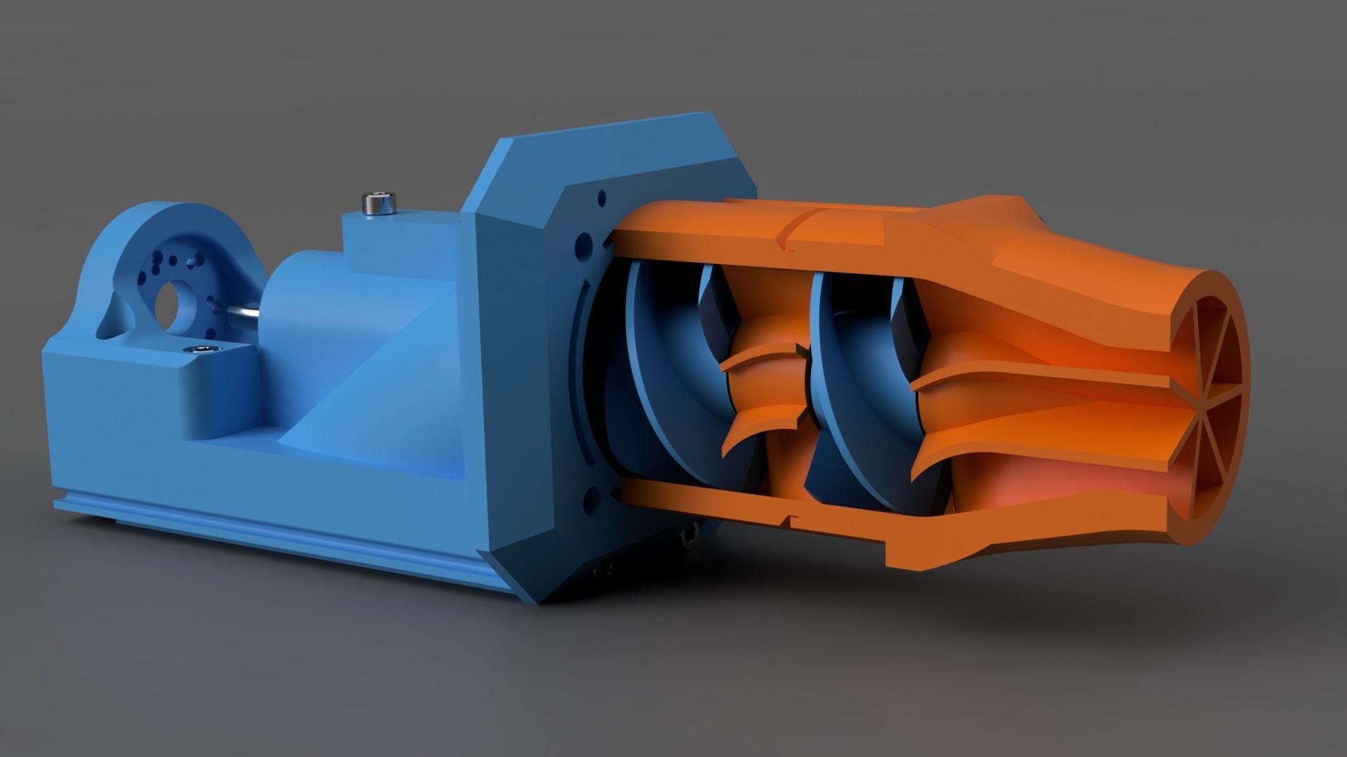 MJet 60 3D Printable Jet Drive for Electric Surfboards 3D model 3D