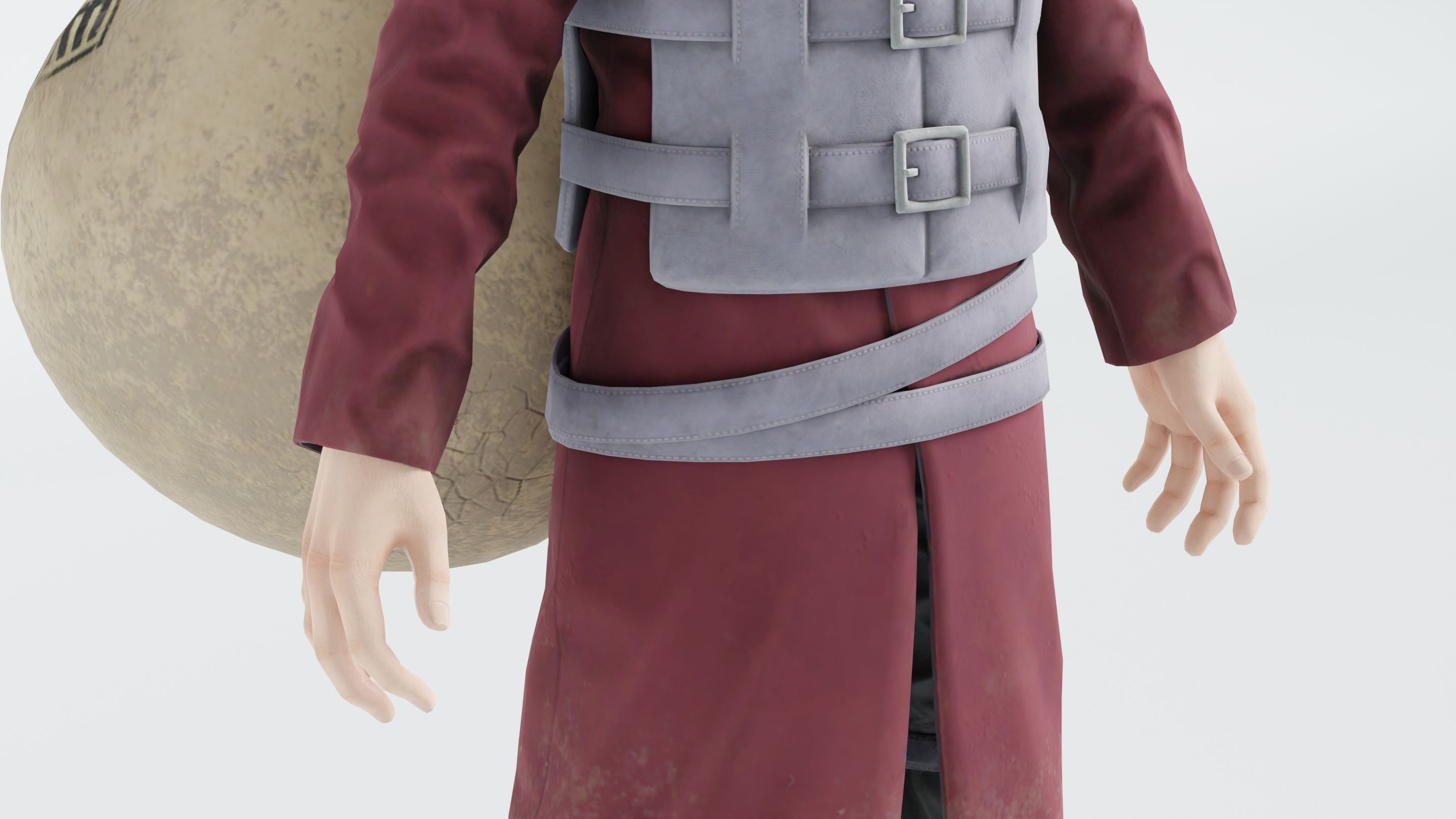 3D model Gaara with sand gourd RIGGED VR / AR / lowpoly CGTrader