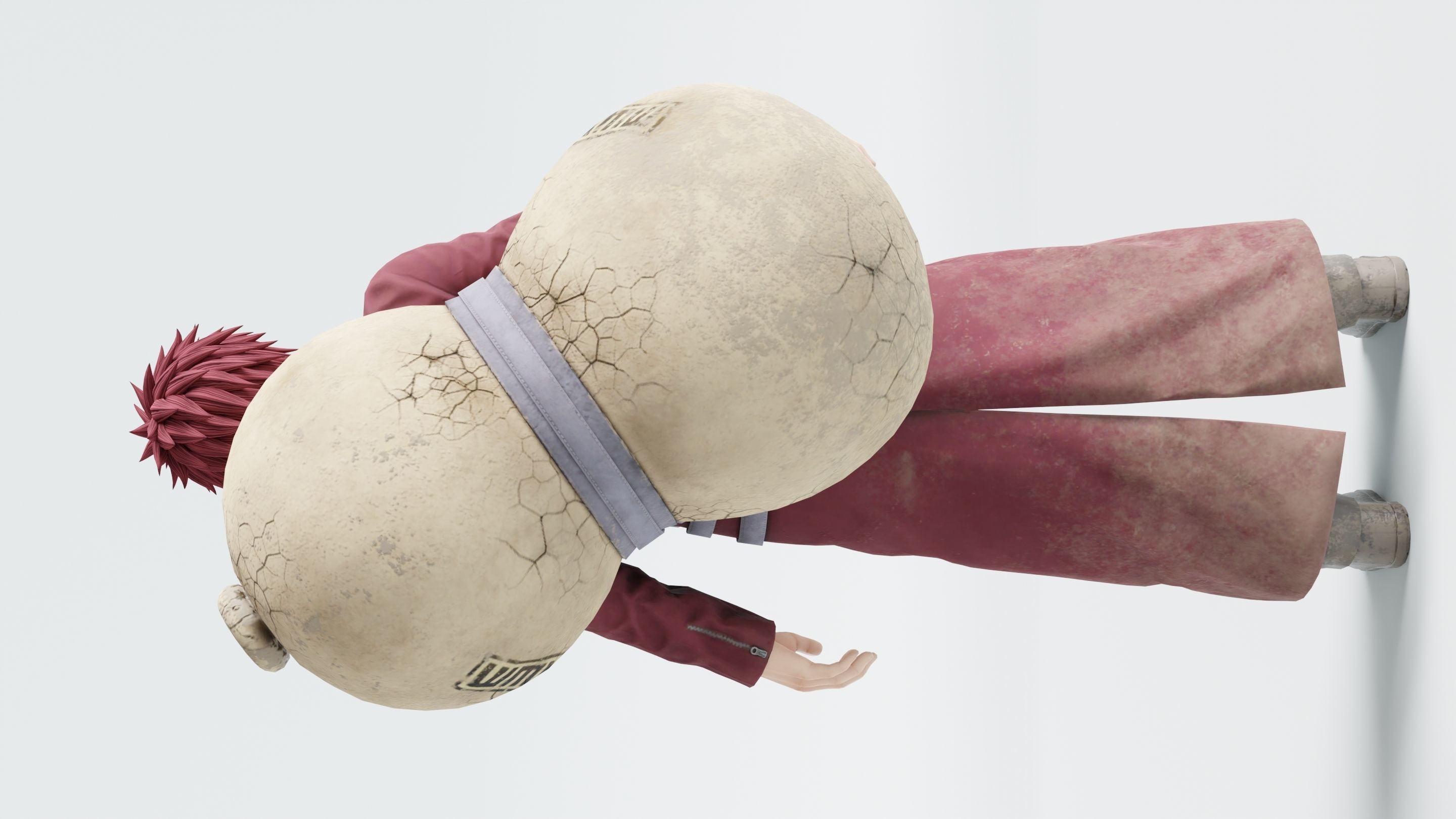 3D model Gaara with sand gourd RIGGED VR / AR / lowpoly CGTrader