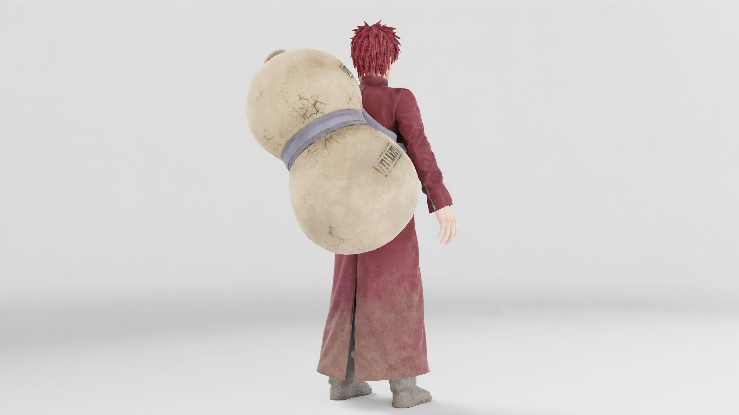 3D model Gaara with sand gourd RIGGED VR / AR / lowpoly CGTrader