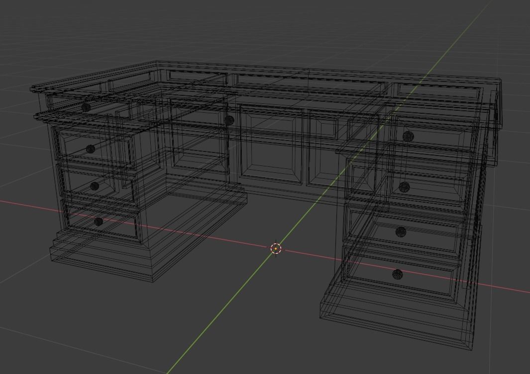 antique desk 3D model free 3D model CGTrader