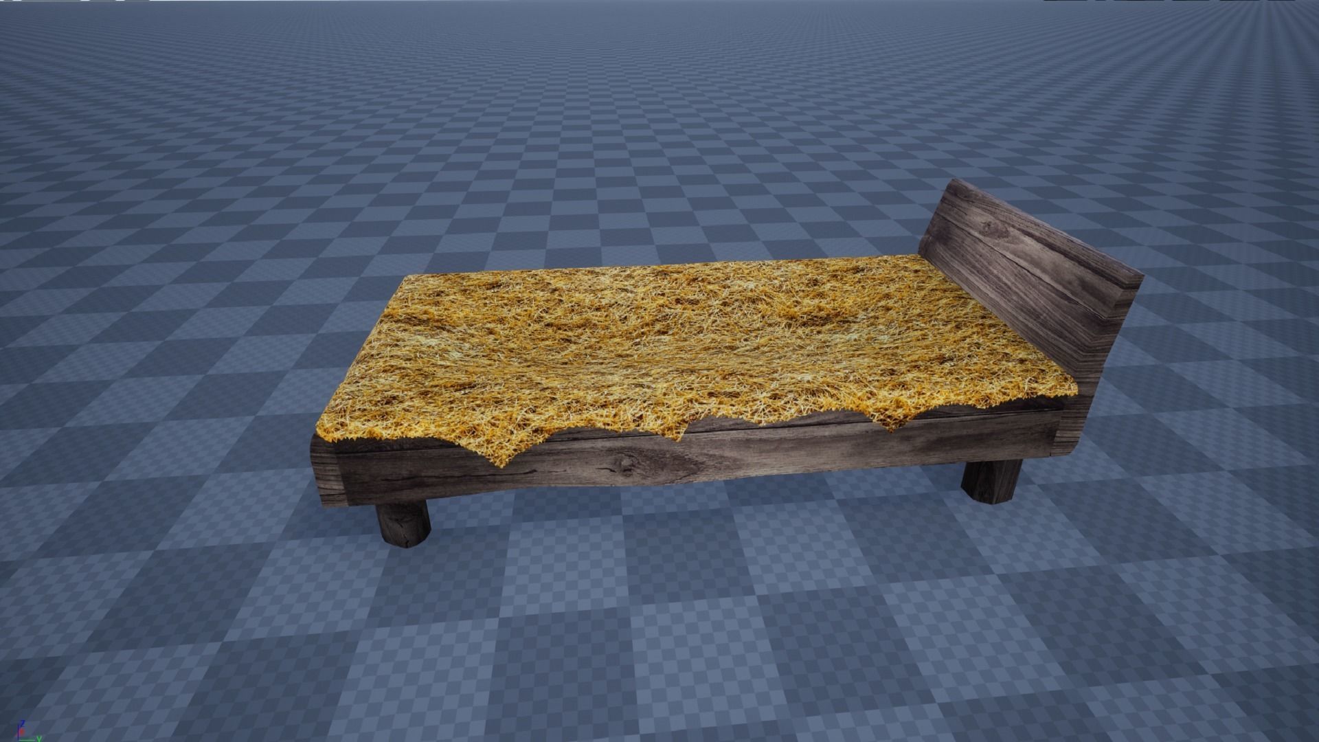 Hay Bed Medieval Game ready Lowpoly 3D model free VR / AR / lowpoly 3D model CGTrader