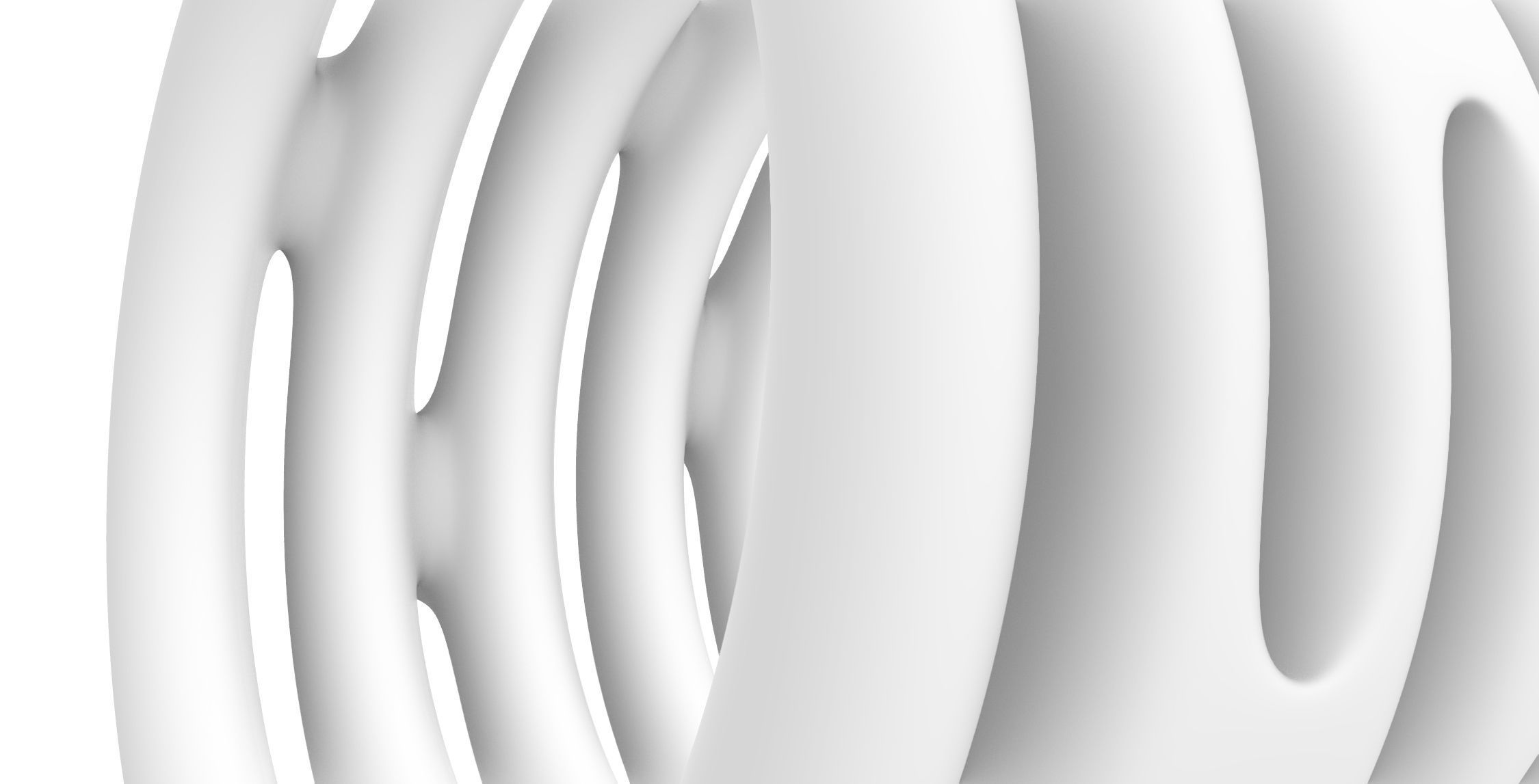 five connected rings with binary pattern 3D model 3D printable | CGTrader