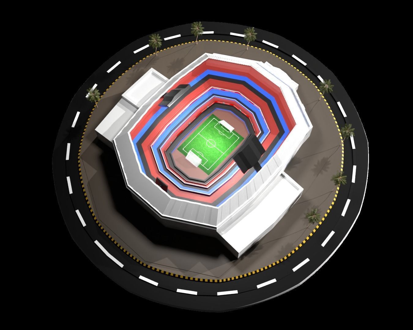SoccerStadium 3D Model free 3D model CGTrader
