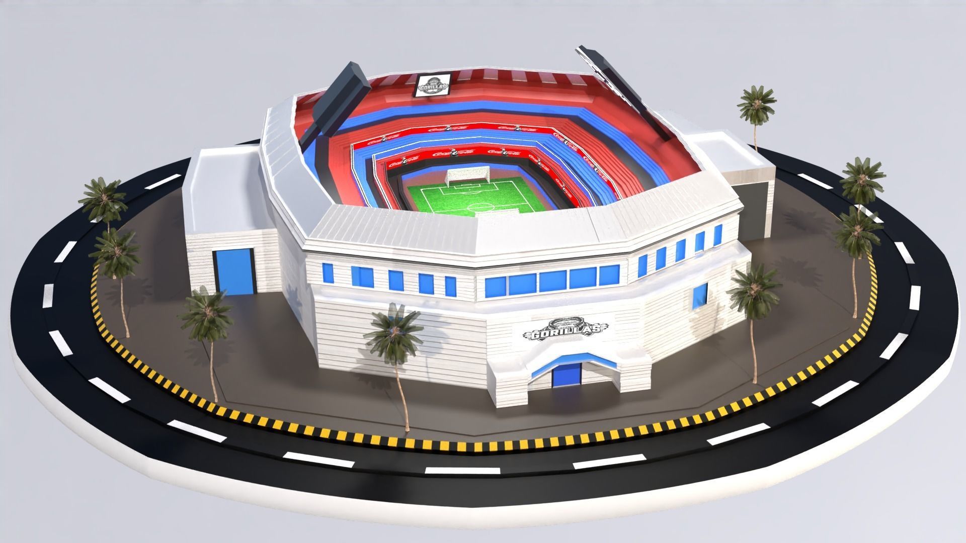 SoccerStadium 3D Model free 3D model CGTrader