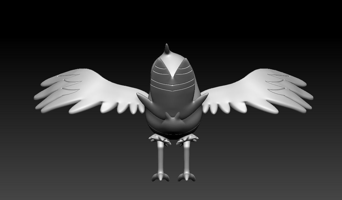 pokemon fletchinder 3D model 3D printable | CGTrader