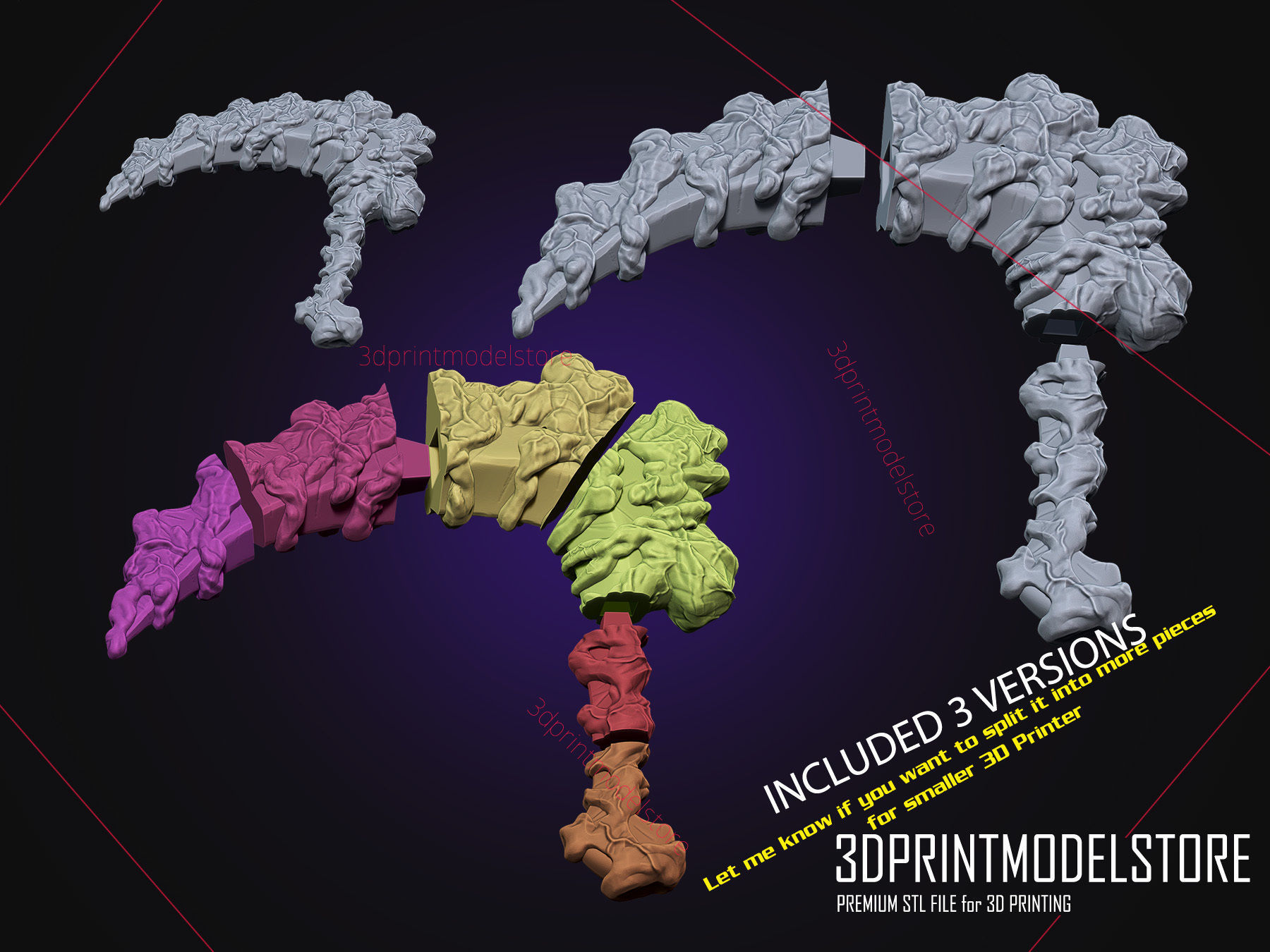 Demon Slayer Kimetsu no Yaiba Gyutaro Weapon 3D model 3D printable