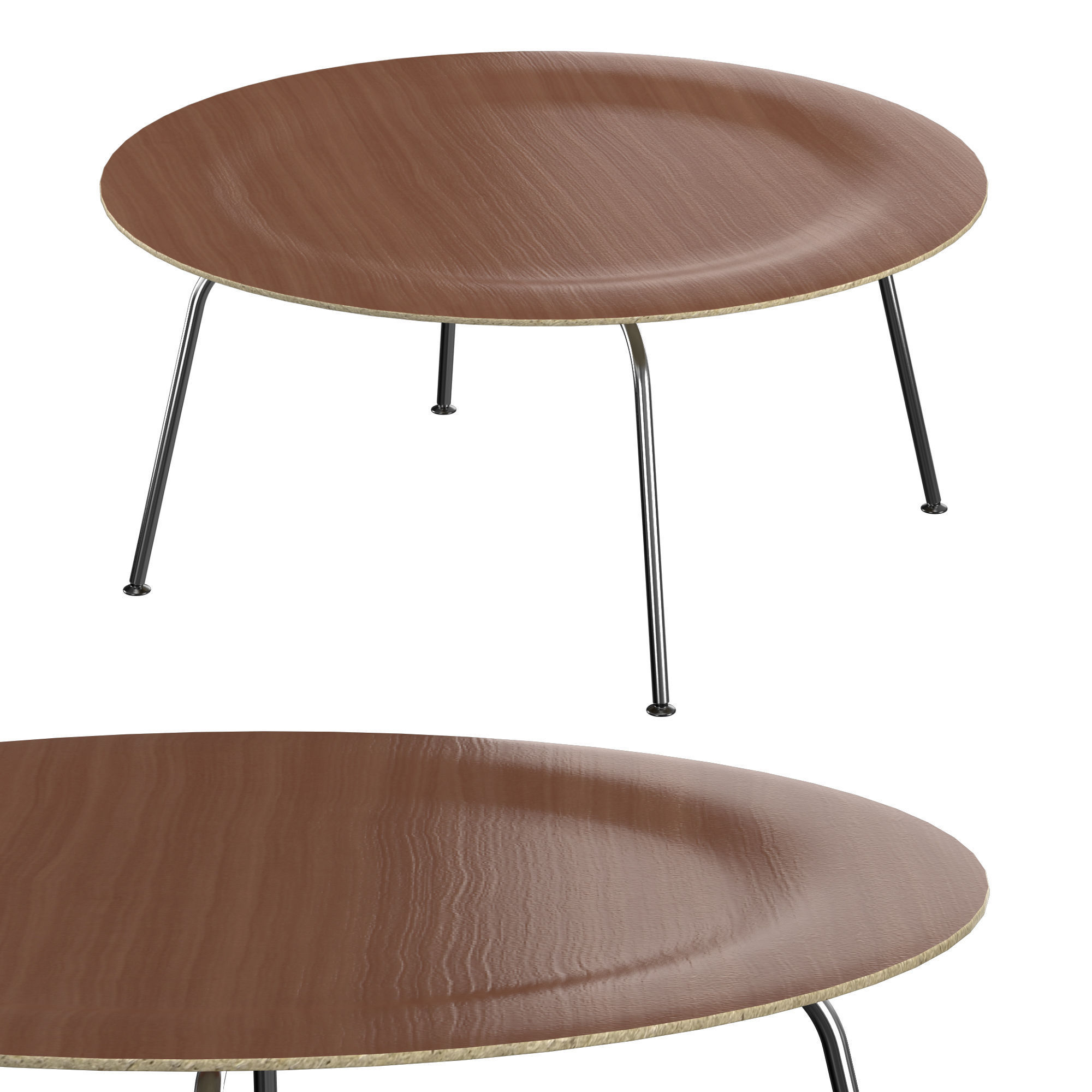 Eames Molded Plywood Coffee Table 3D model CGTrader