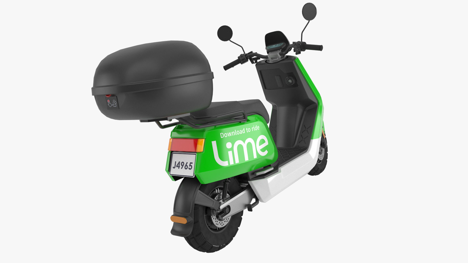 3D model Lime Moped VR / AR / lowpoly CGTrader
