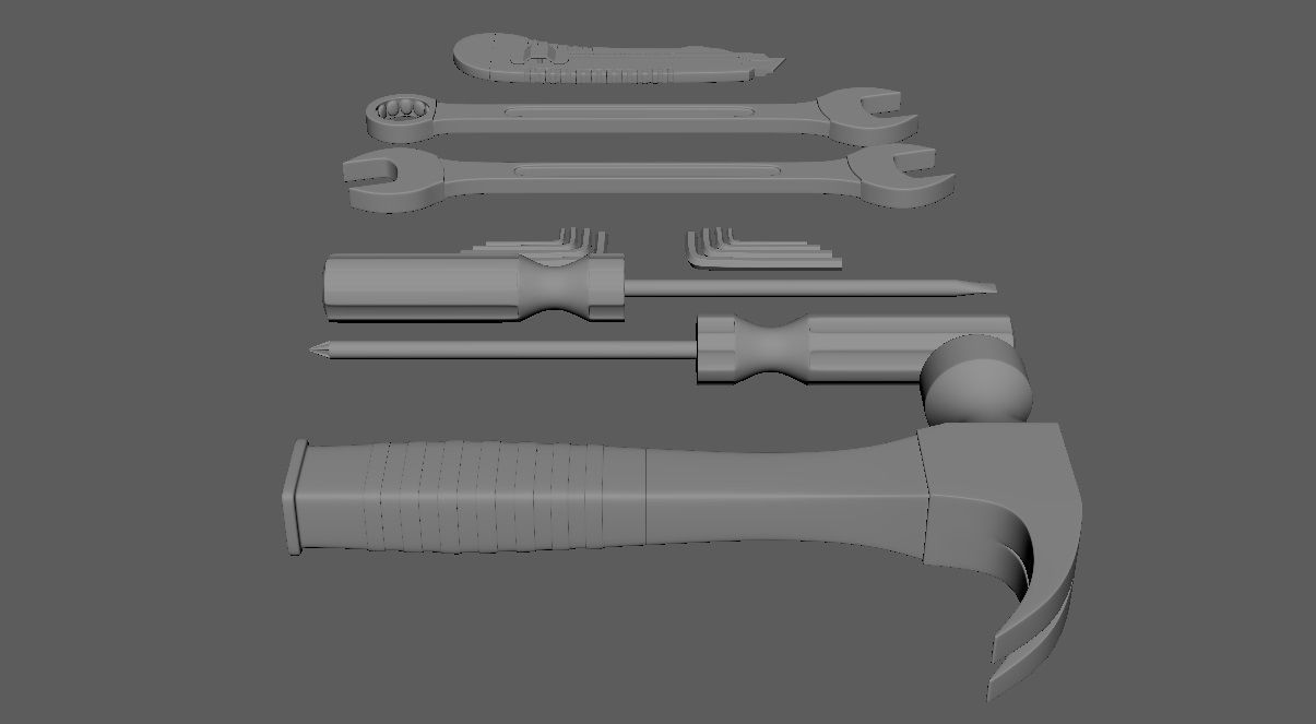 Tool Kit Set 3D model CGTrader