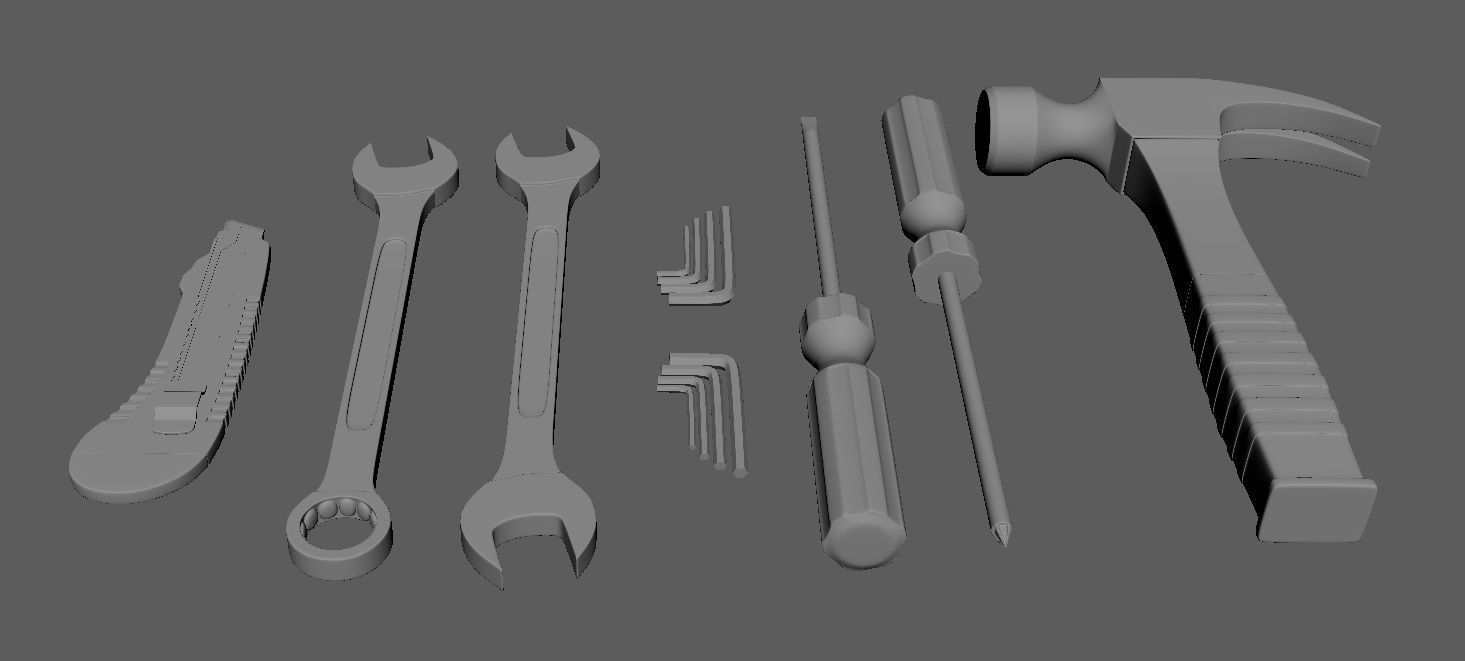 Tool Kit Set 3D model CGTrader