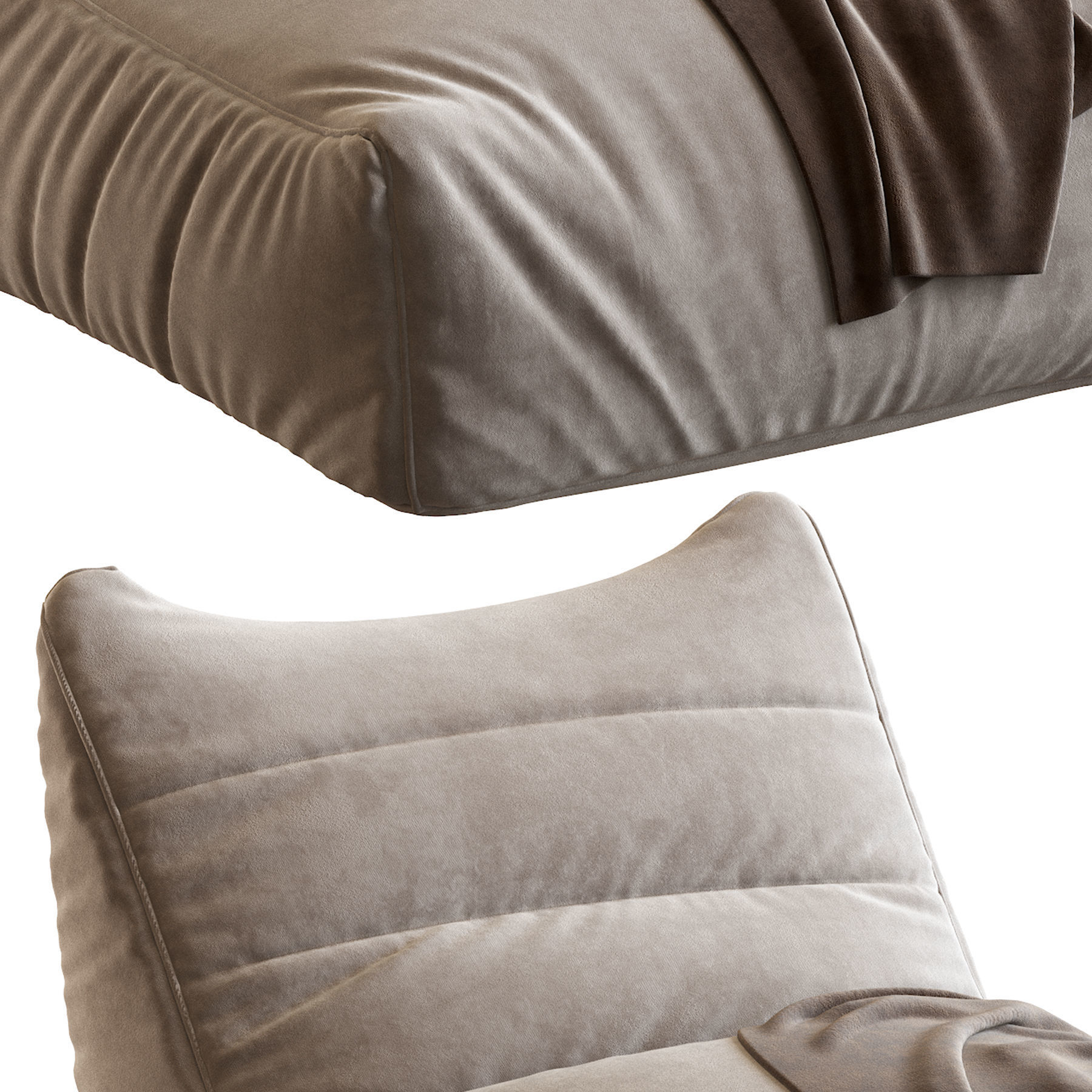 Levi Bean Bag Chair 3D model CGTrader