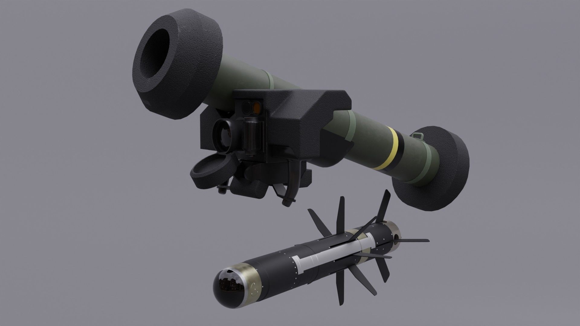 Javelin FGM148 Anti Tank Missile 3D model CGTrader
