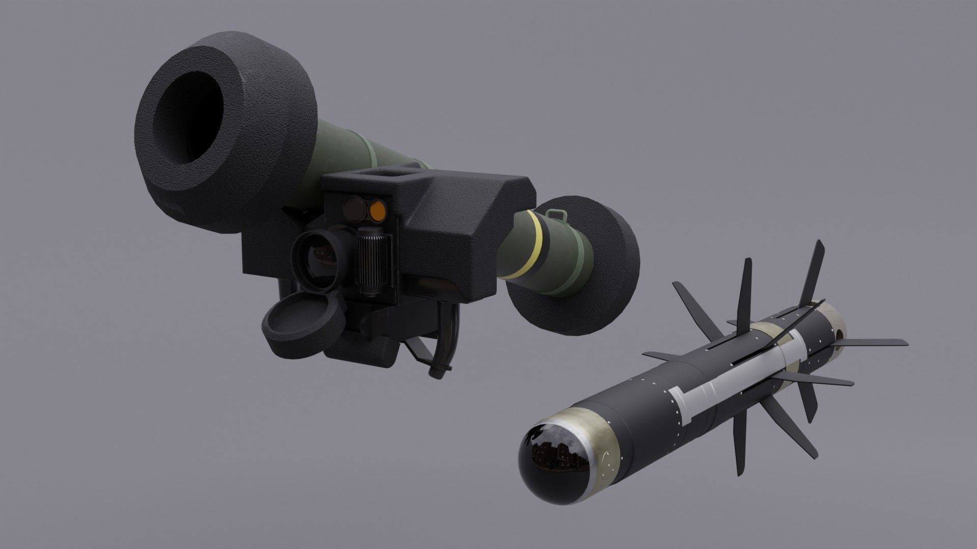 Javelin FGM148 Anti Tank Missile 3D model CGTrader