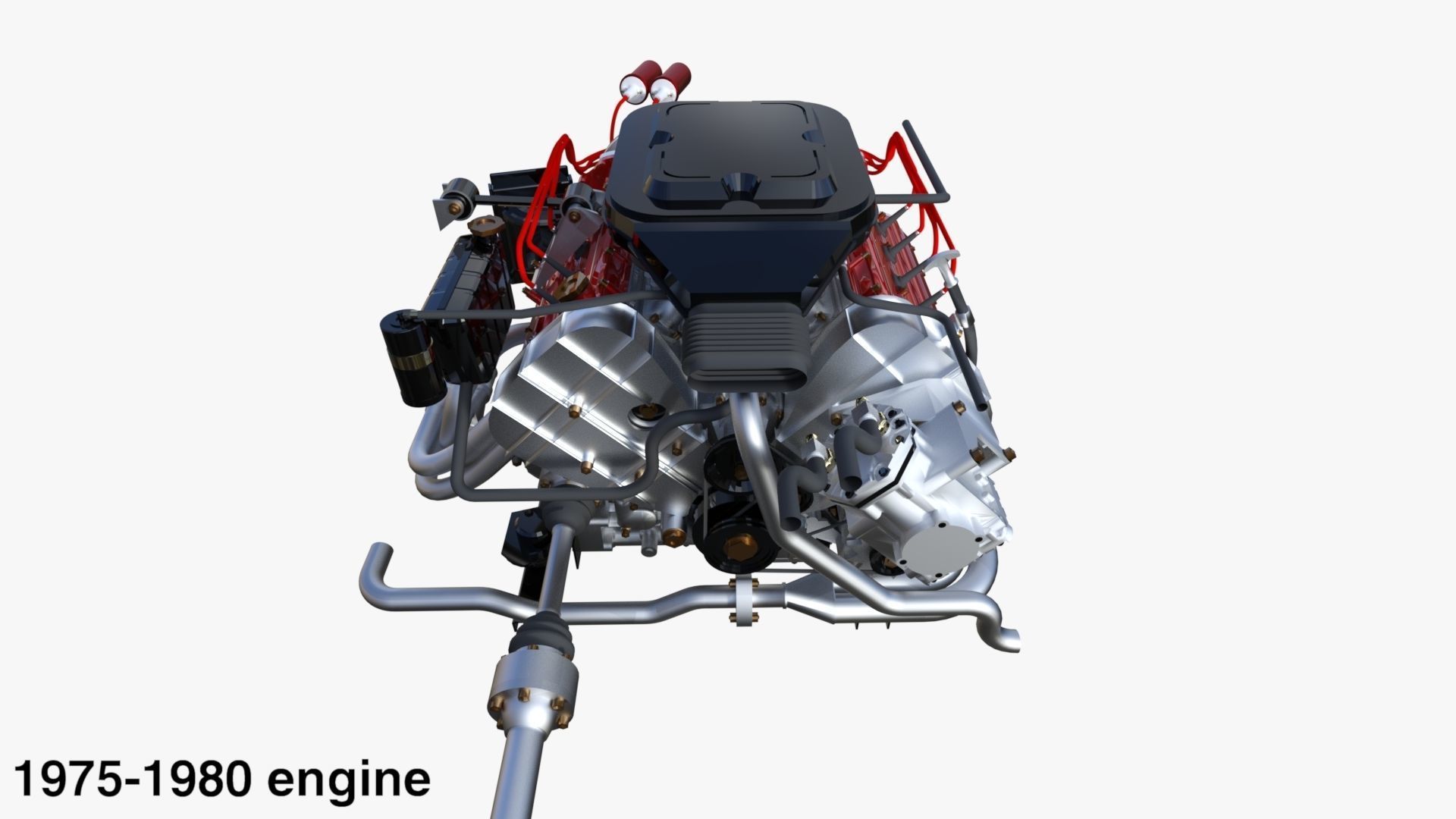 Italian V8 Engine and Internals Pack 3D model CGTrader