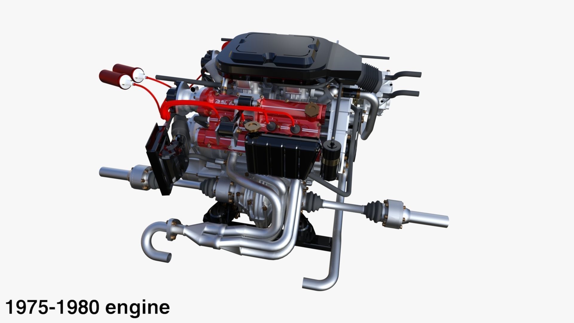 Italian V8 Engine and Internals Pack 3D model CGTrader