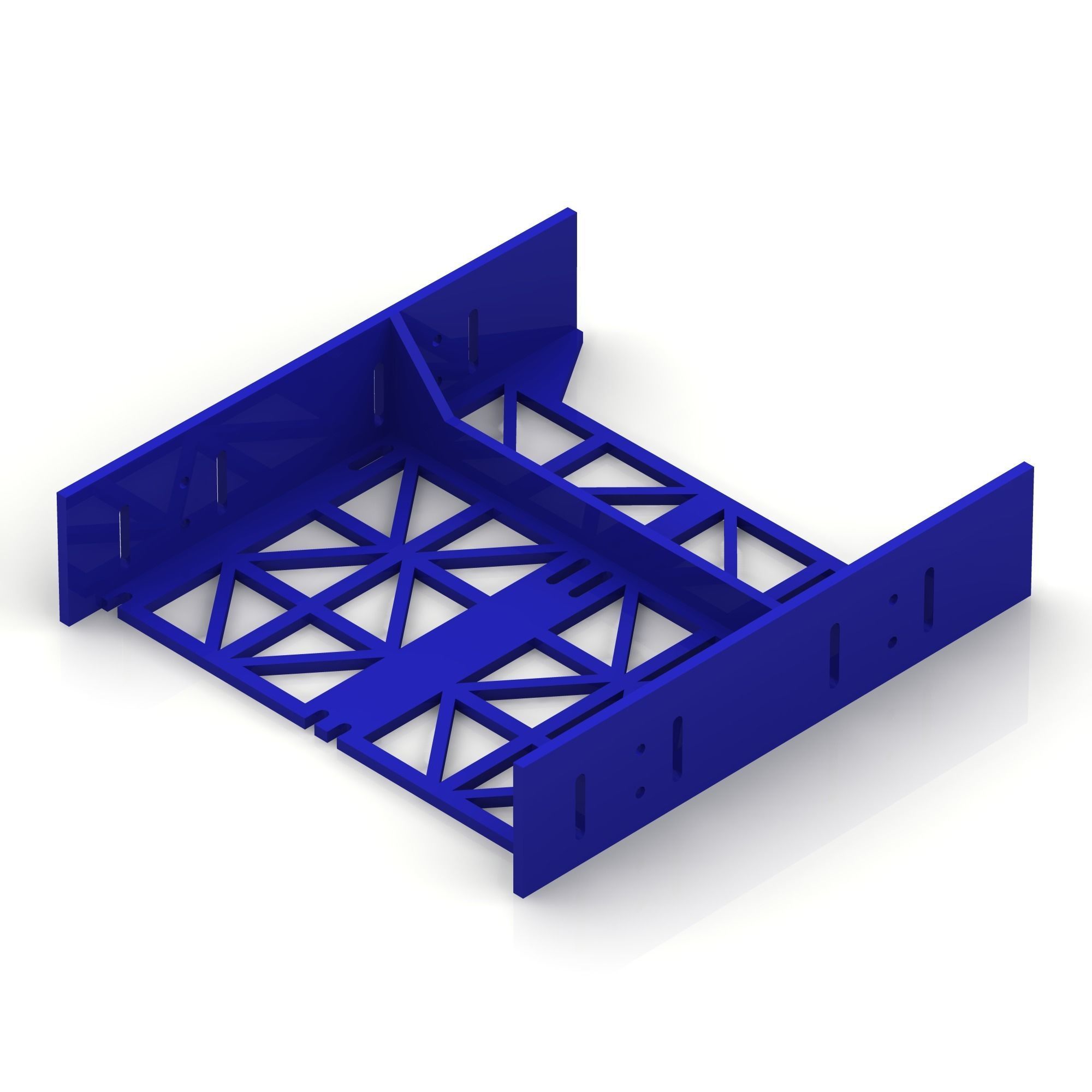 Adapter for two laptop hard drives to optical drive 3D model 3D