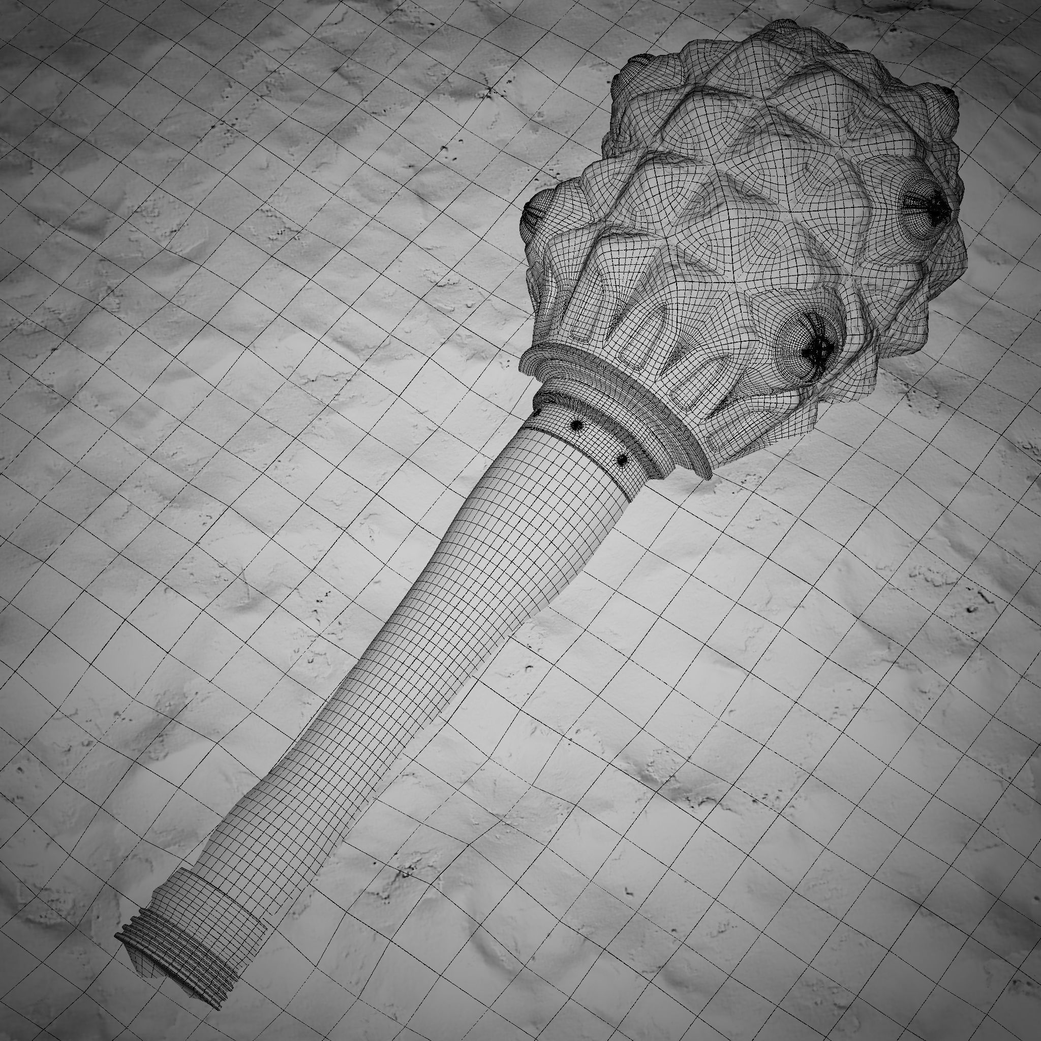 Vintage Grenade World War Props Production Ready 3D model CGTrader