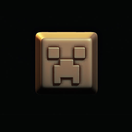 CREEPER MINECRAFT KEYCAPS KEYBOARD 3D model 3D printable | CGTrader
