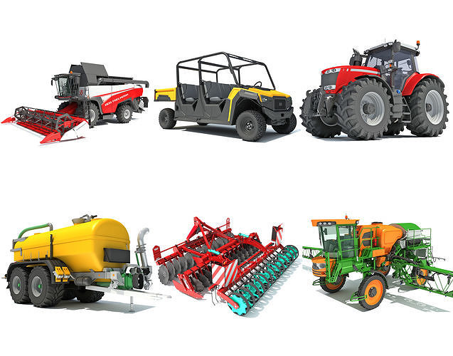 Farm Equipment Collection CGTrader