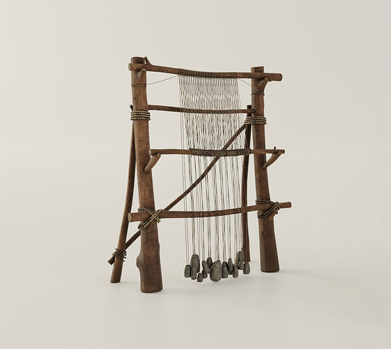 3D model Iron Age Loom LowPoly 3d model VR / AR / lowpoly CGTrader