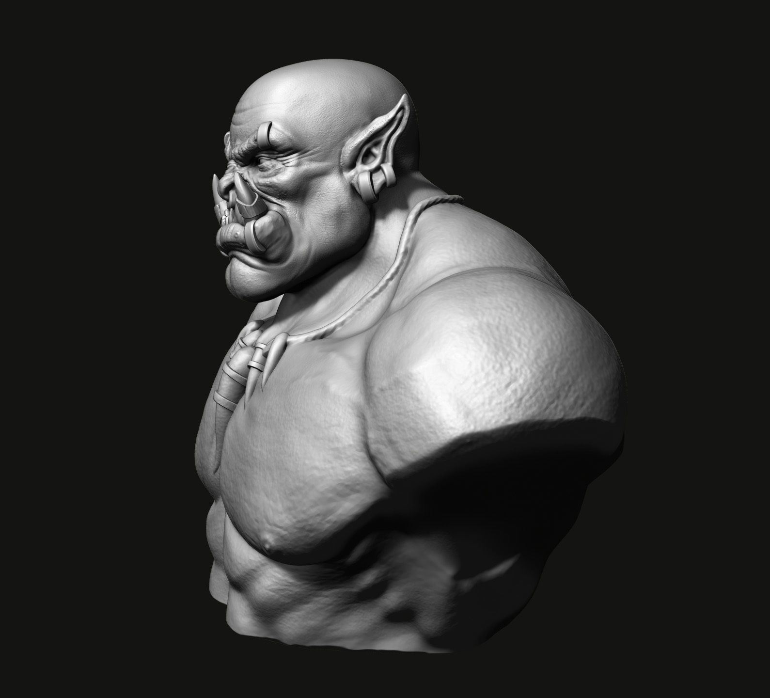 Garrosh Hellscream Bust 3D print model 3D model 3D printable | CGTrader