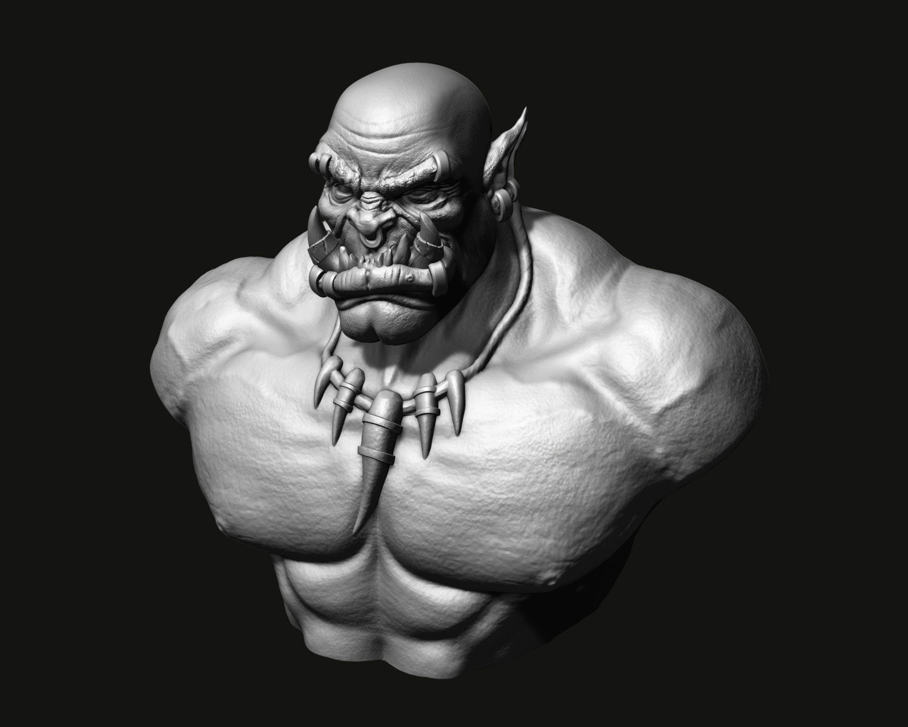 Garrosh Hellscream Bust 3D print model 3D model 3D printable | CGTrader