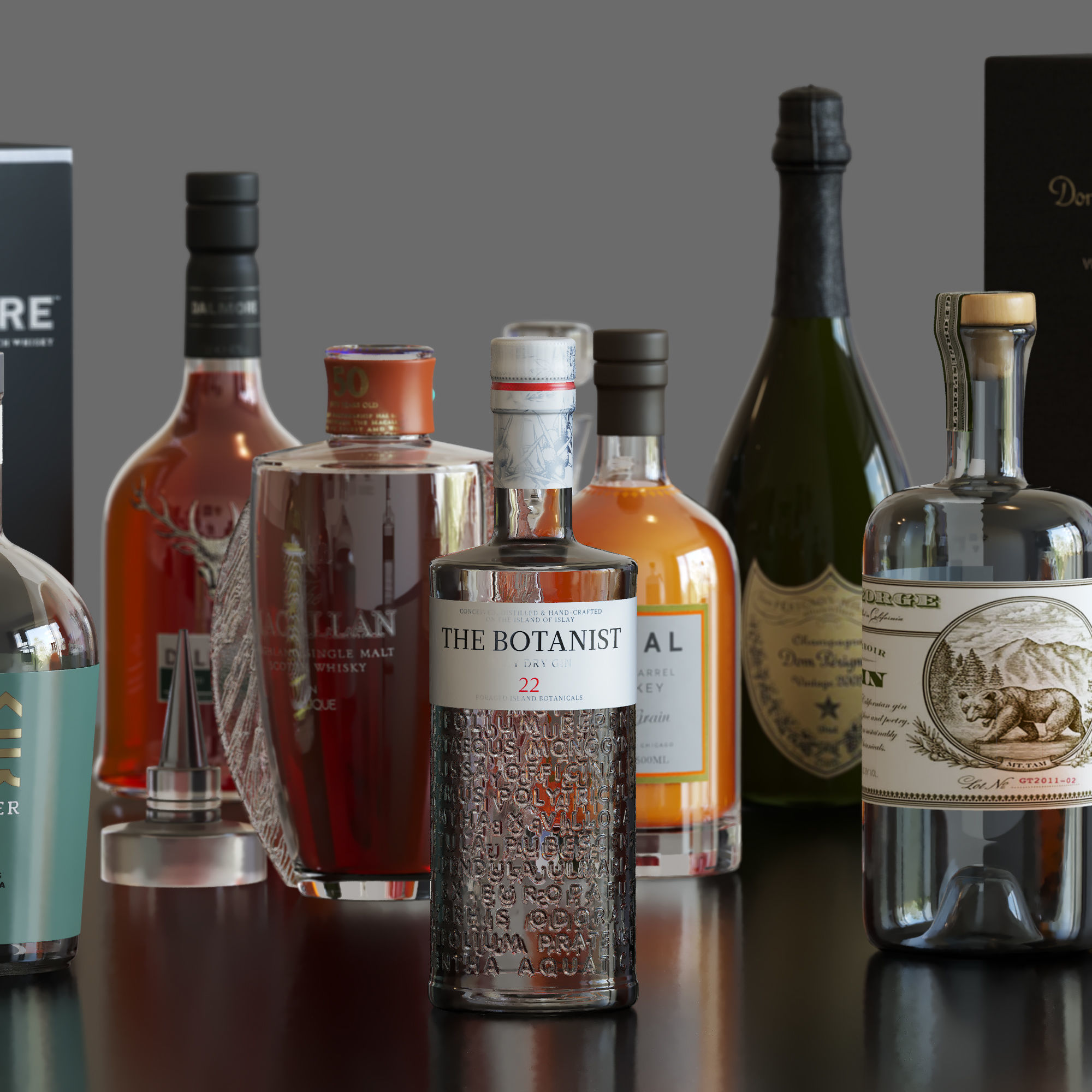 Bottles Collection liquor CGTrader